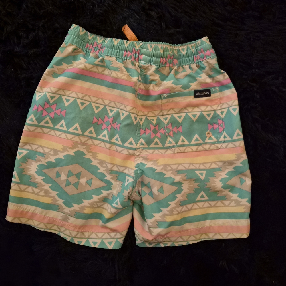 Chubbies Kids Aztec Pattern Swim Trunks - Picture 2 of 4